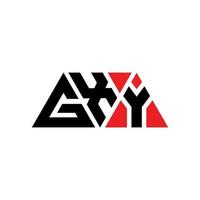 gxy-Dreieck-Buchstaben-Logo-Design mit Dreiecksform. gxy-Dreieck-Logo-Design-Monogramm. gxy-Dreieck-Vektor-Logo-Vorlage mit roter Farbe. gxy dreieckiges Logo einfaches, elegantes und luxuriöses Logo. gxy vektor