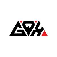 gqx triangel bokstavslogotypdesign med triangelform. gqx triangel logotyp design monogram. gqx triangel vektor logotyp mall med röd färg. gqx triangulär logotyp enkel, elegant och lyxig logotyp. gqx