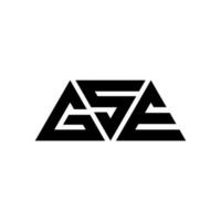 GSE-Dreieck-Buchstaben-Logo-Design mit Dreiecksform. gse-Dreieck-Logo-Design-Monogramm. gse-Dreieck-Vektor-Logo-Vorlage mit roter Farbe. gse dreieckiges Logo einfaches, elegantes und luxuriöses Logo. gse vektor