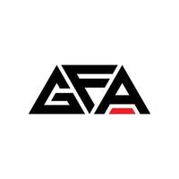 GFA-Dreieck-Buchstaben-Logo-Design mit Dreiecksform. GFA-Dreieck-Logo-Design-Monogramm. GFA-Dreieck-Vektor-Logo-Vorlage mit roter Farbe. gfa dreieckiges logo einfaches, elegantes und luxuriöses logo. gfa vektor