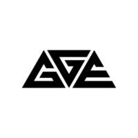 gge-Dreieck-Buchstaben-Logo-Design mit Dreiecksform. gge-Dreieck-Logo-Design-Monogramm. GGE-Dreieck-Vektor-Logo-Vorlage mit roter Farbe. gge dreieckiges Logo einfaches, elegantes und luxuriöses Logo. gg vektor