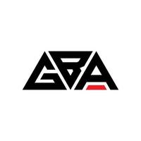 GBA-Dreieck-Buchstaben-Logo-Design mit Dreiecksform. GBA-Dreieck-Logo-Design-Monogramm. GBA-Dreieck-Vektor-Logo-Vorlage mit roter Farbe. gba dreieckiges logo einfaches, elegantes und luxuriöses logo. gba vektor