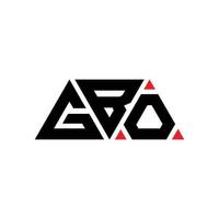 Gbo-Dreieck-Buchstaben-Logo-Design mit Dreiecksform. Gbo-Dreieck-Logo-Design-Monogramm. Gbo-Dreieck-Vektor-Logo-Vorlage mit roter Farbe. gbo dreieckiges Logo einfaches, elegantes und luxuriöses Logo. gbo vektor