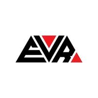 EVR-Dreieck-Buchstaben-Logo-Design mit Dreiecksform. EVR-Dreieck-Logo-Design-Monogramm. EVR-Dreieck-Vektor-Logo-Vorlage mit roter Farbe. evr dreieckiges logo einfaches, elegantes und luxuriöses logo. evr vektor