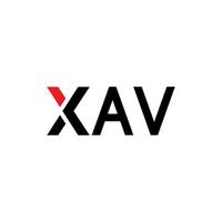 Xav-Brief-Logo-Design auf weißem Hintergrund. xav kreative Initialen schreiben Logo-Konzept. xav Briefgestaltung. vektor