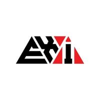 Exi-Dreieck-Buchstaben-Logo-Design mit Dreiecksform. Exi-Dreieck-Logo-Design-Monogramm. Exi-Dreieck-Vektor-Logo-Vorlage mit roter Farbe. exi dreieckiges Logo einfaches, elegantes und luxuriöses Logo. exi vektor