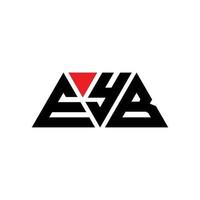 eyb-Dreieck-Buchstaben-Logo-Design mit Dreiecksform. eyb-Dreieck-Logo-Design-Monogramm. Eyb-Dreieck-Vektor-Logo-Vorlage mit roter Farbe. eyb dreieckiges Logo einfaches, elegantes und luxuriöses Logo. eyb vektor