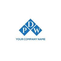 pdw kreative Initialen schreiben Logo-Konzept. pdw-Buchstaben-Design.pdw-Brief-Logo-Design auf weißem Hintergrund. pdw kreative Initialen schreiben Logo-Konzept. pdw Briefgestaltung. vektor