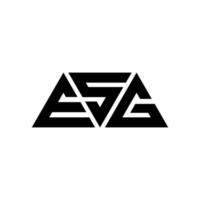 ESG-Dreieck-Buchstaben-Logo-Design mit Dreiecksform. ESG-Dreieck-Logo-Design-Monogramm. ESG-Dreieck-Vektor-Logo-Vorlage mit roter Farbe. esg dreieckiges logo einfaches, elegantes und luxuriöses logo. esg vektor