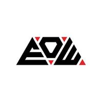 EOW-Dreieck-Buchstaben-Logo-Design mit Dreiecksform. EOW-Dreieck-Logo-Design-Monogramm. EOW-Dreieck-Vektor-Logo-Vorlage mit roter Farbe. eow dreieckiges Logo einfaches, elegantes und luxuriöses Logo. au vektor