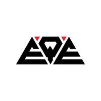 eqe triangel bokstavslogotypdesign med triangelform. eqe triangel logotyp design monogram. eqe triangel vektor logotyp mall med röd färg. eqe triangulär logotyp enkel, elegant och lyxig logotyp. eqe