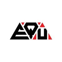 equ-Dreieck-Buchstaben-Logo-Design mit Dreiecksform. Equ-Dreieck-Logo-Design-Monogramm. Equ-Dreieck-Vektor-Logo-Vorlage mit roter Farbe. equ dreieckiges Logo einfaches, elegantes und luxuriöses Logo. äqu vektor