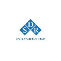 SDR-Brief-Logo-Design auf weißem Hintergrund. sdr kreative Initialen schreiben Logo-Konzept. sdr Briefgestaltung. vektor