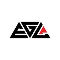 EGL-Dreieck-Buchstaben-Logo-Design mit Dreiecksform. Egl-Dreieck-Logo-Design-Monogramm. Egl-Dreieck-Vektor-Logo-Vorlage mit roter Farbe. egl dreieckiges Logo einfaches, elegantes und luxuriöses Logo. egl vektor