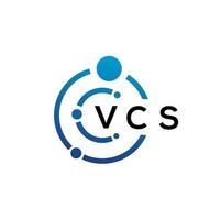 vcs-Buchstaben-Technologie-Logo-Design auf weißem Hintergrund. vcs kreative Initialen schreiben es Logo-Konzept. vcs Briefgestaltung. vektor