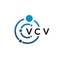 vcv-Buchstaben-Technologie-Logo-Design auf weißem Hintergrund. vcv kreative Initialen schreiben es Logo-Konzept. vcv Briefgestaltung. vektor