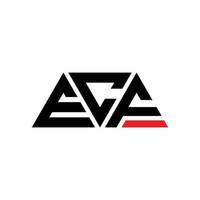 Ecf-Dreieck-Buchstaben-Logo-Design mit Dreiecksform. Ecf-Dreieck-Logo-Design-Monogramm. Ecf-Dreieck-Vektor-Logo-Vorlage mit roter Farbe. ecf dreieckiges Logo einfaches, elegantes und luxuriöses Logo. ecf vektor