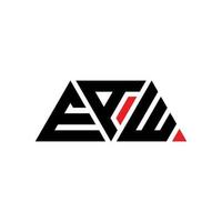 Eaw-Dreieck-Buchstaben-Logo-Design mit Dreiecksform. EAW-Dreieck-Logo-Design-Monogramm. Eaw-Dreieck-Vektor-Logo-Vorlage mit roter Farbe. eaw dreieckiges Logo einfaches, elegantes und luxuriöses Logo. ui vektor