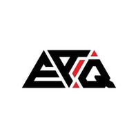 Eaq-Dreieck-Buchstaben-Logo-Design mit Dreiecksform. Eaq-Dreieck-Logo-Design-Monogramm. Eaq-Dreieck-Vektor-Logo-Vorlage mit roter Farbe. eaq dreieckiges Logo einfaches, elegantes und luxuriöses Logo. eq vektor