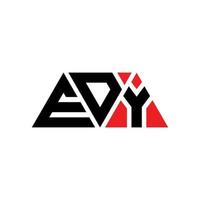 Edy-Dreieck-Buchstaben-Logo-Design mit Dreiecksform. Edy-Dreieck-Logo-Design-Monogramm. Edy-Dreieck-Vektor-Logo-Vorlage mit roter Farbe. edy dreieckiges Logo einfaches, elegantes und luxuriöses Logo. edy vektor