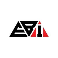 ebi-Dreieck-Buchstaben-Logo-Design mit Dreiecksform. ebi-Dreieck-Logo-Design-Monogramm. ebi-Dreieck-Vektor-Logo-Vorlage mit roter Farbe. ebi dreieckiges Logo einfaches, elegantes und luxuriöses Logo. ebi vektor
