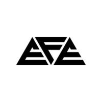 Efe-Dreieck-Buchstaben-Logo-Design mit Dreiecksform. efe-Dreieck-Logo-Design-Monogramm. Efe-Dreieck-Vektor-Logo-Vorlage mit roter Farbe. efe dreieckiges Logo einfaches, elegantes und luxuriöses Logo. efe vektor