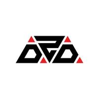 dzd-Dreieck-Buchstaben-Logo-Design mit Dreiecksform. DZD-Dreieck-Logo-Design-Monogramm. DZD-Dreieck-Vektor-Logo-Vorlage mit roter Farbe. dzd dreieckiges Logo einfaches, elegantes und luxuriöses Logo. dzd vektor