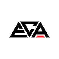 Eca-Dreieck-Buchstaben-Logo-Design mit Dreiecksform. Eca-Dreieck-Logo-Design-Monogramm. ECA-Dreieck-Vektor-Logo-Vorlage mit roter Farbe. eca dreieckiges Logo einfaches, elegantes und luxuriöses Logo. eca vektor