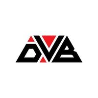 DVB-Dreieck-Buchstaben-Logo-Design mit Dreiecksform. DVB-Dreieck-Logo-Design-Monogramm. DVB-Dreieck-Vektor-Logo-Vorlage mit roter Farbe. DVB-Dreieckslogo Einfaches, elegantes und luxuriöses Logo. dvb vektor