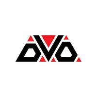 dvo-Dreieck-Buchstaben-Logo-Design mit Dreiecksform. dvo-Dreieck-Logo-Design-Monogramm. dvo-Dreieck-Vektor-Logo-Vorlage mit roter Farbe. dvo dreieckiges Logo einfaches, elegantes und luxuriöses Logo. dvo vektor