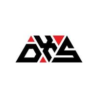 dxs-Dreieck-Buchstaben-Logo-Design mit Dreiecksform. Dxs-Dreieck-Logo-Design-Monogramm. Dxs-Dreieck-Vektor-Logo-Vorlage mit roter Farbe. dxs dreieckiges Logo einfaches, elegantes und luxuriöses Logo. dxs vektor