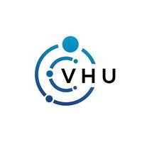 Vhu-Buchstaben-Technologie-Logo-Design auf weißem Hintergrund. Vhu kreative Initialen schreiben es Logo-Konzept. vhu Briefgestaltung. vektor