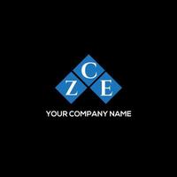 zce brev logotyp design på svart bakgrund. zce kreativa initialer brev logotyp koncept. zce bokstavsdesign. vektor