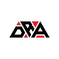 dra-Dreieck-Buchstaben-Logo-Design mit Dreiecksform. dra-Dreieck-Logo-Design-Monogramm. dra-Dreieck-Vektor-Logo-Vorlage mit roter Farbe. dra dreieckiges Logo einfaches, elegantes und luxuriöses Logo. Dra vektor