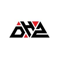 dhz-Dreieck-Buchstaben-Logo-Design mit Dreiecksform. dhz-Dreieck-Logo-Design-Monogramm. dhz-Dreieck-Vektor-Logo-Vorlage mit roter Farbe. dhz dreieckiges Logo einfaches, elegantes und luxuriöses Logo. dhz vektor