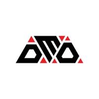 dmo-Dreieck-Buchstaben-Logo-Design mit Dreiecksform. DMO-Dreieck-Logo-Design-Monogramm. dmo-Dreieck-Vektor-Logo-Vorlage mit roter Farbe. dmo dreieckiges Logo einfaches, elegantes und luxuriöses Logo. dmo vektor