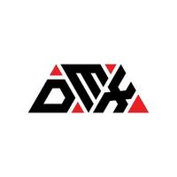 DMX-Dreieck-Buchstaben-Logo-Design mit Dreiecksform. DMX-Dreieck-Logo-Design-Monogramm. DMX-Dreieck-Vektor-Logo-Vorlage mit roter Farbe. dmx dreieckiges Logo einfaches, elegantes und luxuriöses Logo. dmx vektor