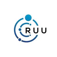 Ruu-Brief-Technologie-Logo-Design auf weißem Hintergrund. ruu kreative Initialen schreiben es Logo-Konzept. Ruu Briefdesign. vektor