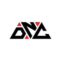 dnc-Dreieck-Buchstaben-Logo-Design mit Dreiecksform. DNC-Dreieck-Logo-Design-Monogramm. DNC-Dreieck-Vektor-Logo-Vorlage mit roter Farbe. dnc dreieckiges Logo einfaches, elegantes und luxuriöses Logo. dnc vektor