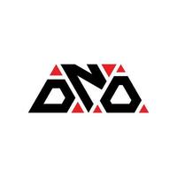 dno-Dreieck-Buchstaben-Logo-Design mit Dreiecksform. Dno-Dreieck-Logo-Design-Monogramm. Dno-Dreieck-Vektor-Logo-Vorlage mit roter Farbe. dno dreieckiges Logo einfaches, elegantes und luxuriöses Logo. dnr vektor