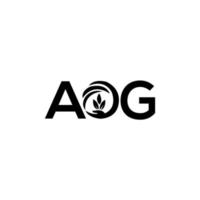 aog-Buchstaben-Design.aog-Buchstaben-Logo-Design auf weißem Hintergrund. aog kreative Initialen schreiben Logo-Konzept. aog-Buchstaben-Design.aog-Buchstaben-Logo-Design auf weißem Hintergrund. a vektor