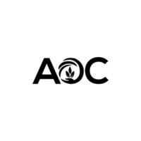 AOC-Brief-Design.AOC-Brief-Logo-Design auf weißem Hintergrund. aoc kreative Initialen schreiben Logo-Konzept. AOC-Brief-Design.AOC-Brief-Logo-Design auf weißem Hintergrund. a vektor