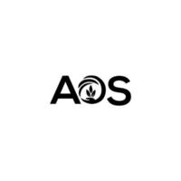 AOS-Brief-Logo-Design auf weißem Hintergrund. aos kreatives Initialen-Buchstaben-Logo-Konzept. aos Briefgestaltung. vektor