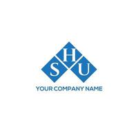 shu brev logotyp design på vit bakgrund. shu kreativa initialer brev logotyp koncept. shu bokstavsdesign. vektor