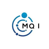 mqi-Buchstaben-Technologie-Logo-Design auf weißem Hintergrund. mqi kreative Initialen schreiben es Logo-Konzept. mqi Briefgestaltung. vektor