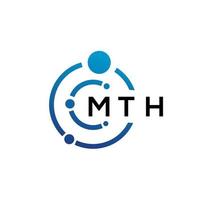 mth-Buchstaben-Technologie-Logo-Design auf weißem Hintergrund. mth kreative Initialen schreiben es Logo-Konzept. mth Briefgestaltung. vektor