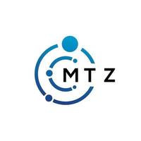 mtz brev teknik logotyp design på vit bakgrund. mtz kreativa initialer bokstaven det logotyp koncept. mtz bokstavsdesign. vektor