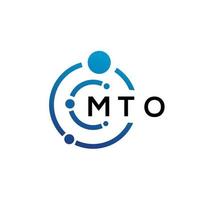 MTO-Brief-Technologie-Logo-Design auf weißem Hintergrund. mto kreative Initialen schreiben es Logo-Konzept. mto Briefgestaltung. vektor