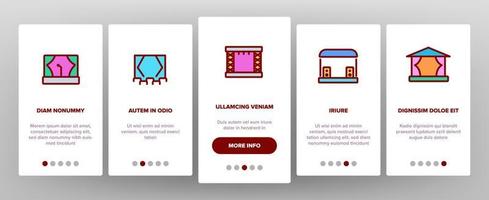 scenkonstruktion onboarding ikoner som vektor