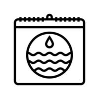 Weltwassertag Linie Symbol Vektor Illustration